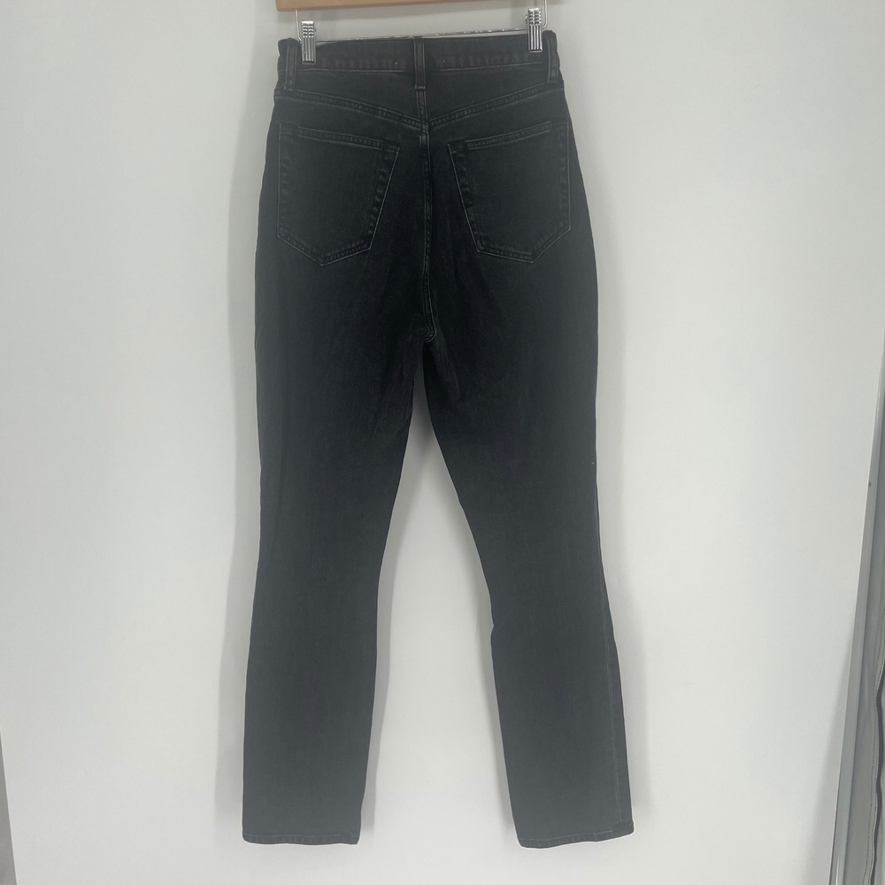 Abercrombie & Fitch Curve 90s Slim Straight High Rise Assymeticrical Jeans sz 27 - Picture 6 of 11